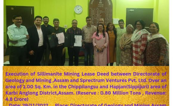Deed Signing Ceremony With Spectrum Venture Pvt.Ltd for Sillimanite